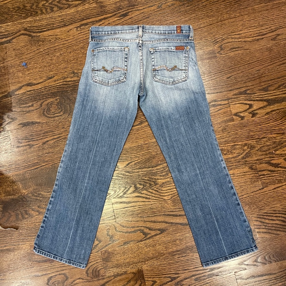 7 for all man kind jeans w/ Swarovski crystals